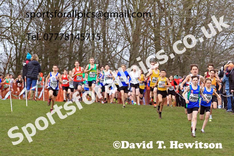 Boys Under-13s 2023 UK CAU Inter Counties Cross Country Champs, Prestwold Hall, Loughborough. Photo: David T. Hewitson/Sports for All Pics